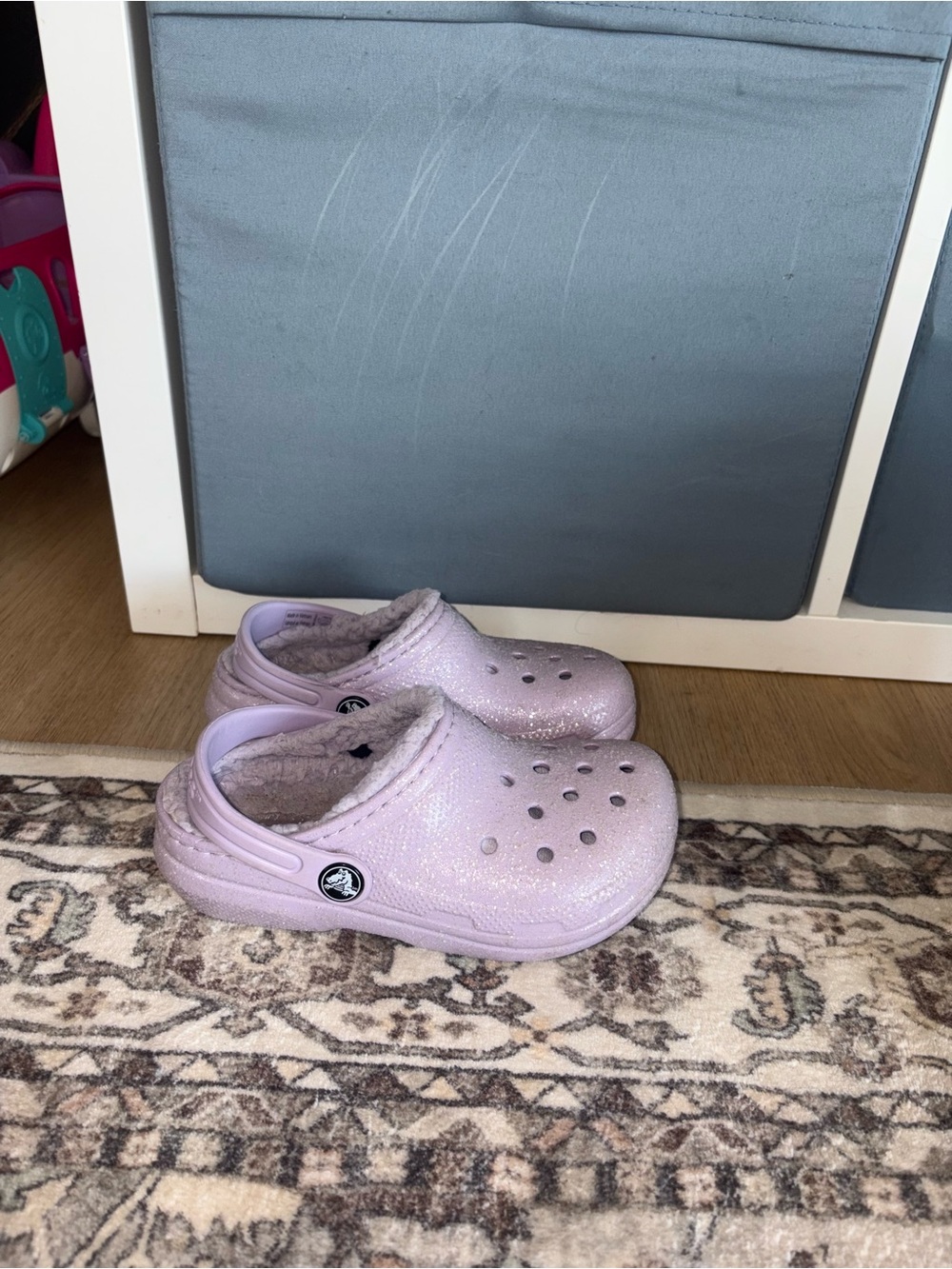 Crocs Sparkle Lined Clogs — Light Lavender